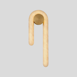 Arlen Loop Wall Sconce – Modern Alabaster Brass Wall Light Bedroom Living Room Decorative Lighting