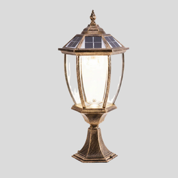 Heritance Solar Post Light – Outdoor Pillar Lantern Bronze Decorative Solar Powered Driveway Garden