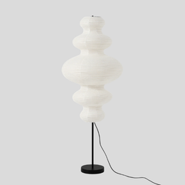 Stratum Tiered Floor Lamp – White Paper Lantern Standing Light Living Room Bedroom Decorative Lighting