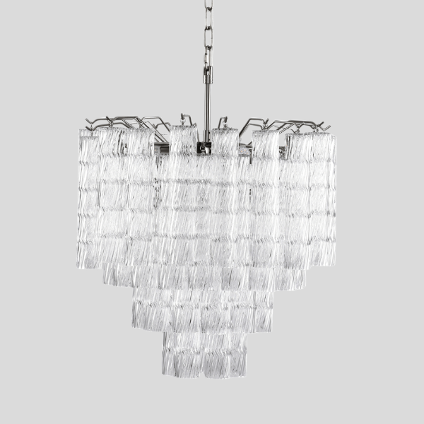 Cascara Tiered Chandelier – Glass Crystal Pendant Light Dining Room Living Room Decorative Lighting