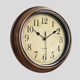 Harston Wall Clock – Vintage Bronze Round Silent Quartz Decorative Living Room Bedroom Office