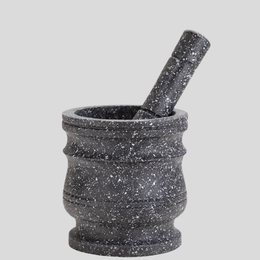 Granitos Mortar Pestle Set – Granite Stone Spice Herb Grinder Kitchen Tool Heavy Duty Natural
