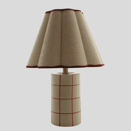 Cerano Pleated Ceramic Table Lamp – Living Room Bedroom Fabric Shade Decorative Lighting Nightstand