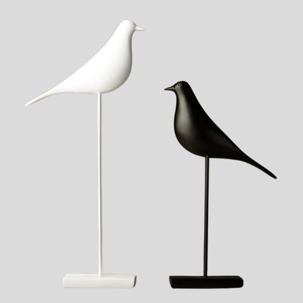 Avius Bird Figurine – Minimalist Decorative Sculpture Modern Home Decor Standing Accent Piece