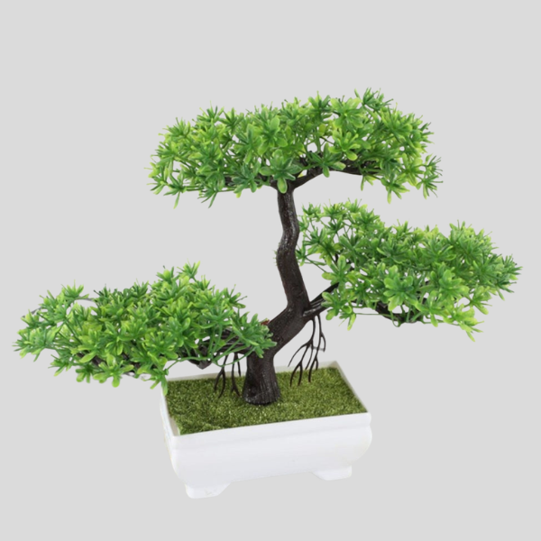 Zensai Bonsai Tree Decor – Artificial Mini Pine Desk Plant Living Room Bedroom Office Decorative