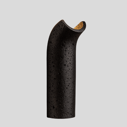 Volcara Curve Wall Sconce – LED Modern Black Textured Stone Living Room Bedroom Decorative Lighting