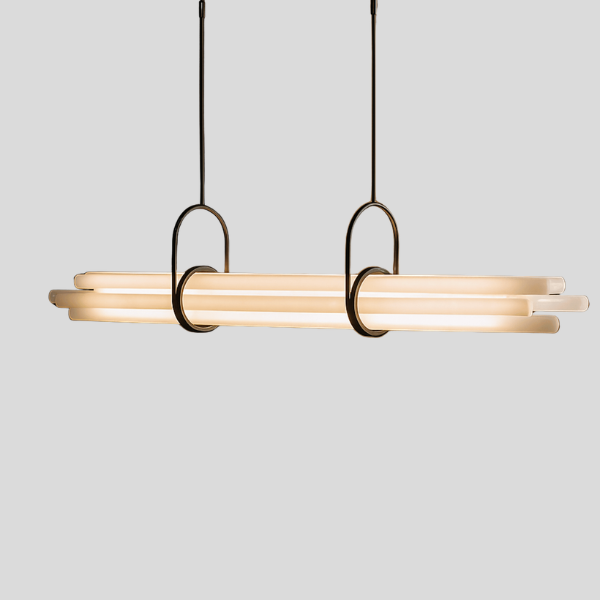 Cirrus Linear Pendant Light – Modern Dining Room Kitchen Island Chandelier Decorative Lighting Fixture