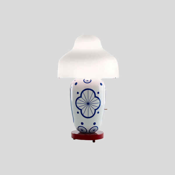 Lorvex Table Lamp – Ceramic Blue White Decorative Living Room Bedroom Hand Painted Ginger Jar
