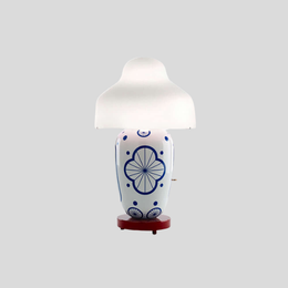 Lorvex Table Lamp – Ceramic Blue White Decorative Living Room Bedroom Hand Painted Ginger Jar