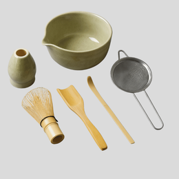 Chado Matcha Tea Set – Traditional Japanese Ceremony Kit Bamboo Whisk Bowl Scoop Strainer Accessories