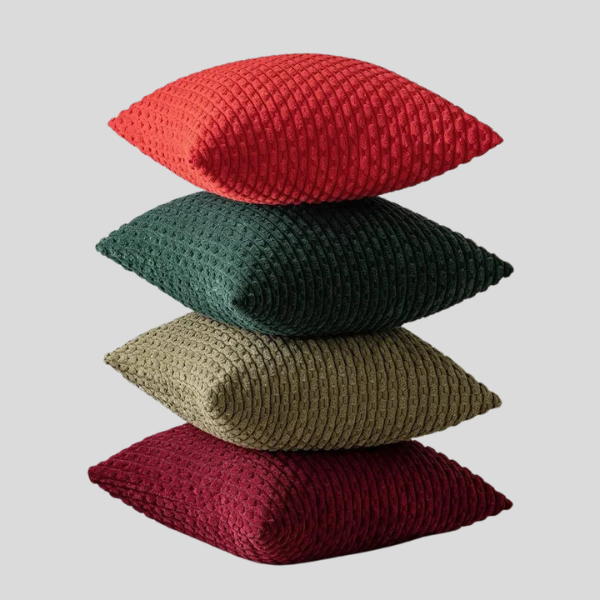 Cordale Textured Cushion Cover – Ribbed Corduroy Throw Pillow Case Decorative Living Room Bedroom Sofa