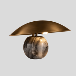 Orbello Marble Dome Table Lamp – Modern Decorative Living Room Bedroom Brass Accent Lighting