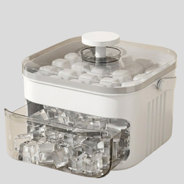 Glacix Chill Ice Maker – Double Layer Press Release Cube Tray Freezer Container Lid Storage Kitchen
