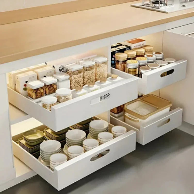 Caldwell Slide Storage Organizer – Pull Out Under Sink Cabinet Kitchen Pantry Drawer Bathroom Adjustable Rack
