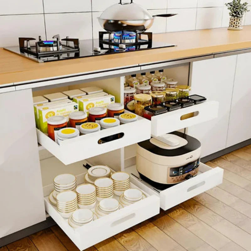 Caldwell Slide Storage Organizer – Pull Out Under Sink Cabinet Kitchen Pantry Drawer Bathroom Adjustable Rack