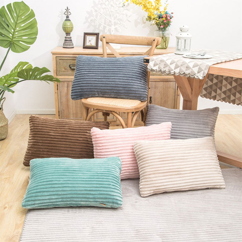 Cordova Ribbed Velvet Pillow Cover – Decorative Cushion Cover Soft Textured Throw Pillow Living Room Bedroom