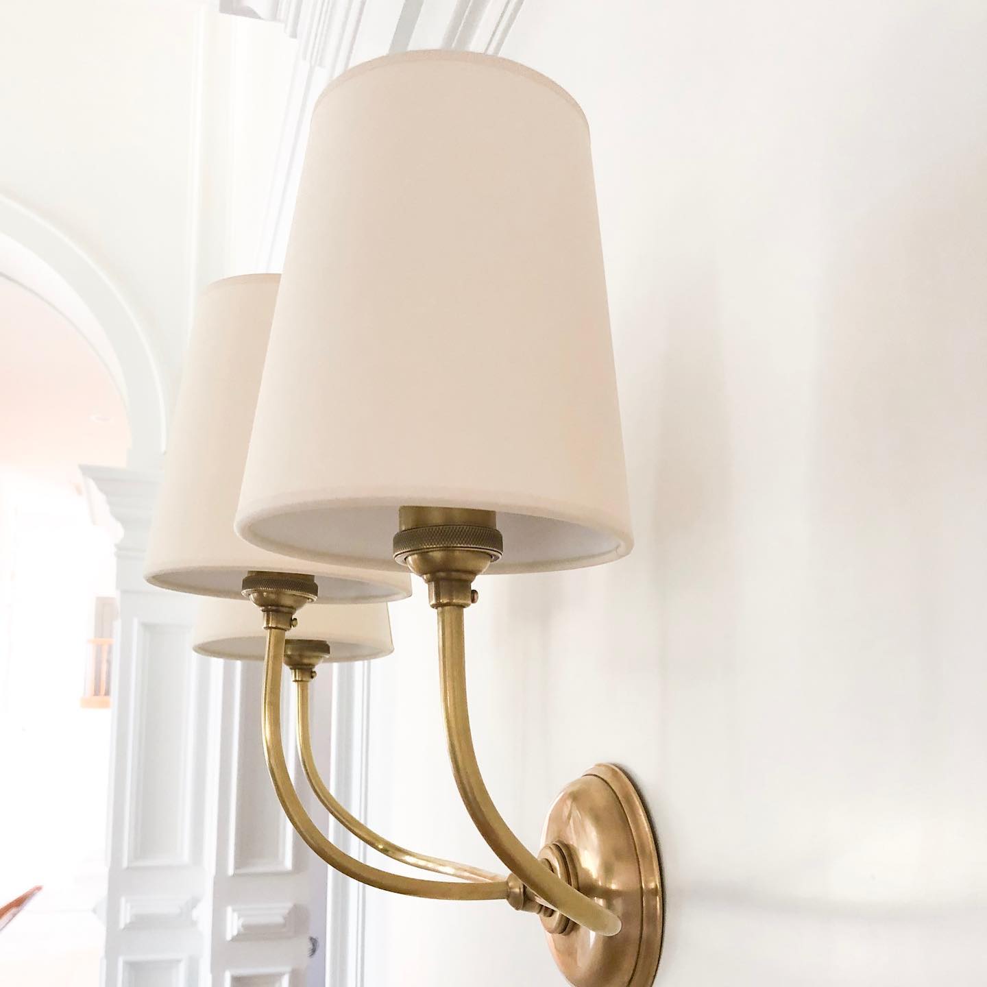 Gilded Ember Globe Wall Sconce – Brass Finish Ambient Glow Soft Shade LED Wall Light Premium Interiors