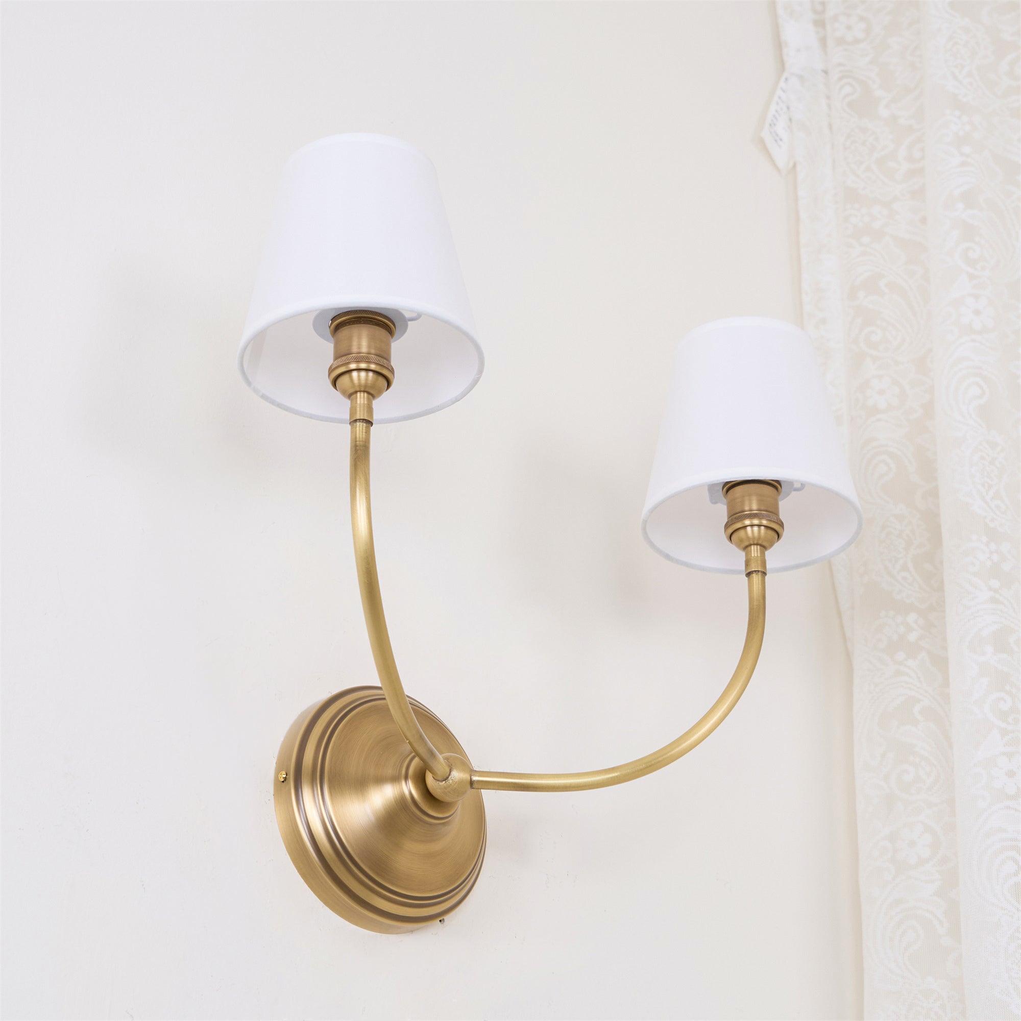 Gilded Ember Globe Wall Sconce – Brass Finish Ambient Glow Soft Shade LED Wall Light Premium Interiors