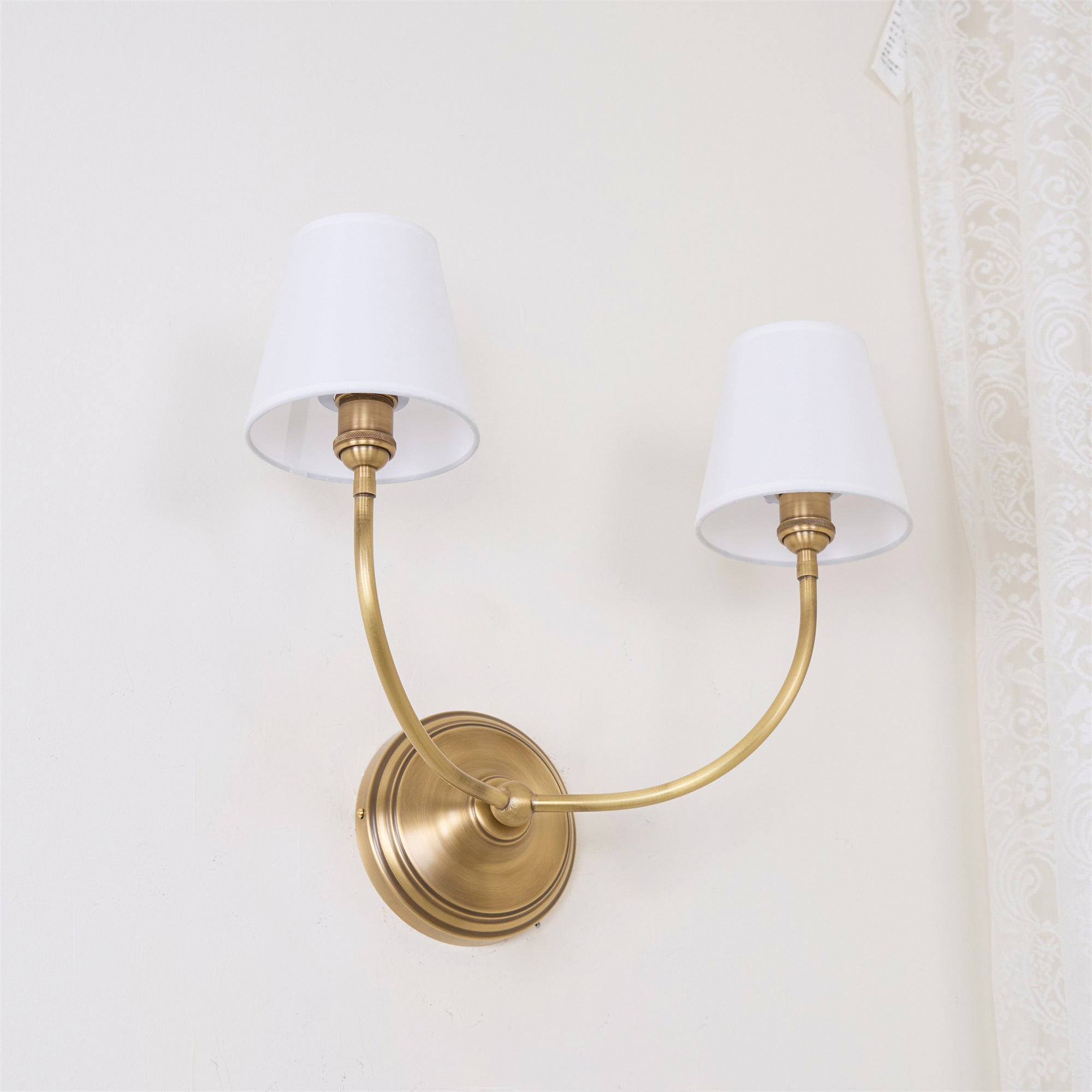 Gilded Ember Globe Wall Sconce – Brass Finish Ambient Glow Soft Shade LED Wall Light Premium Interiors