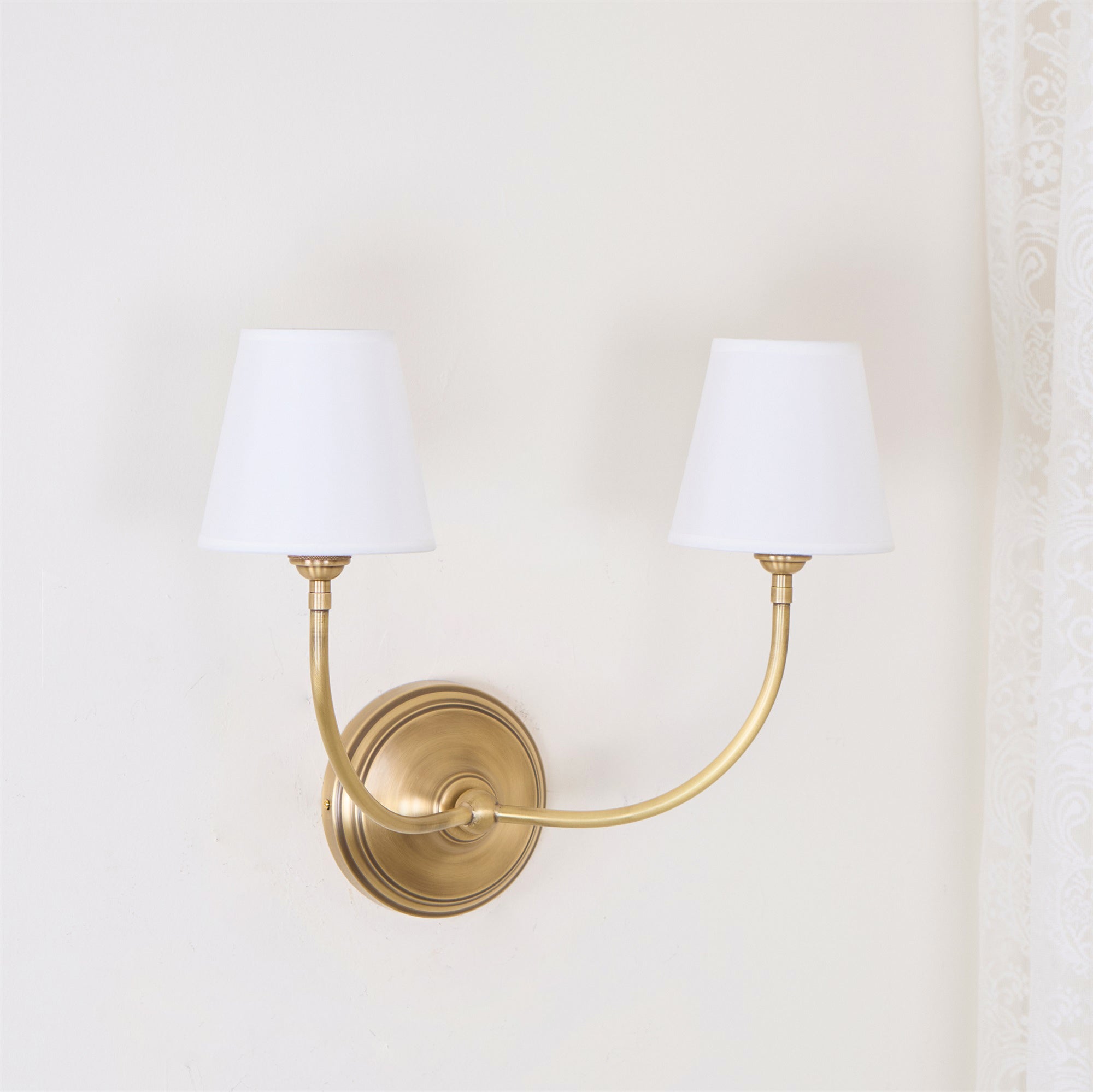 Gilded Ember Globe Wall Sconce – Brass Finish Ambient Glow Soft Shade LED Wall Light Premium Interiors