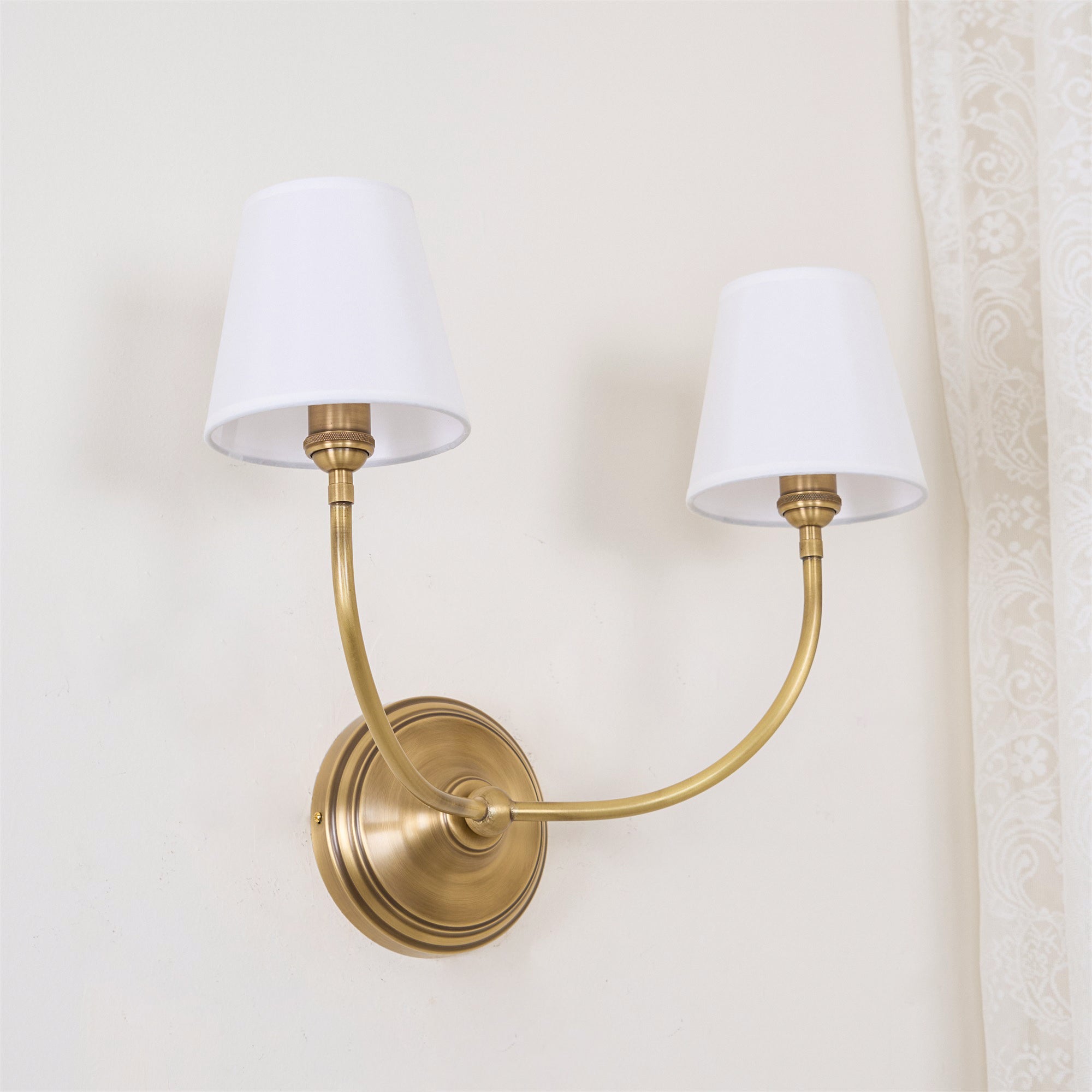 Gilded Ember Globe Wall Sconce – Brass Finish Ambient Glow Soft Shade LED Wall Light Premium Interiors