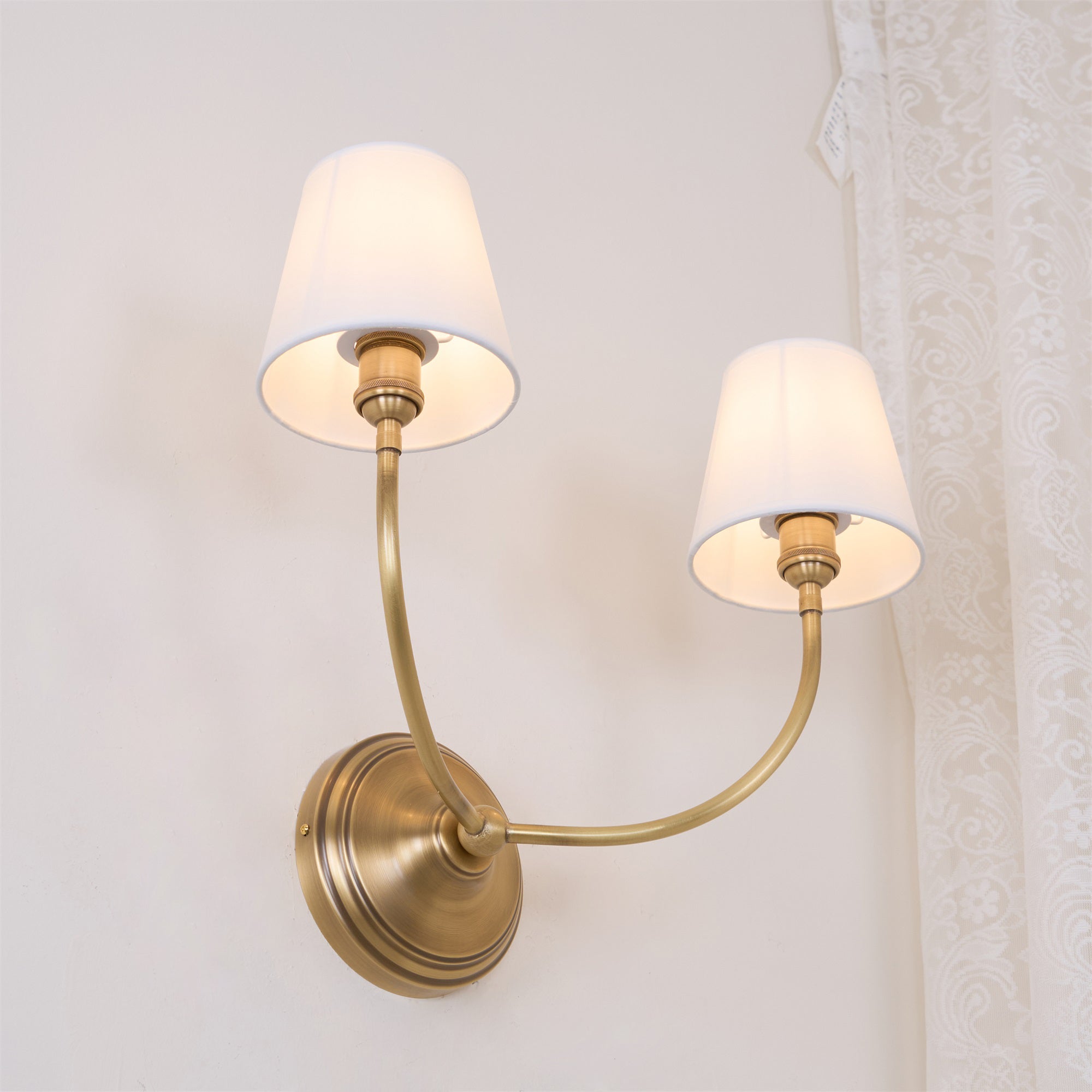 Gilded Ember Globe Wall Sconce – Brass Finish Ambient Glow Soft Shade LED Wall Light Premium Interiors