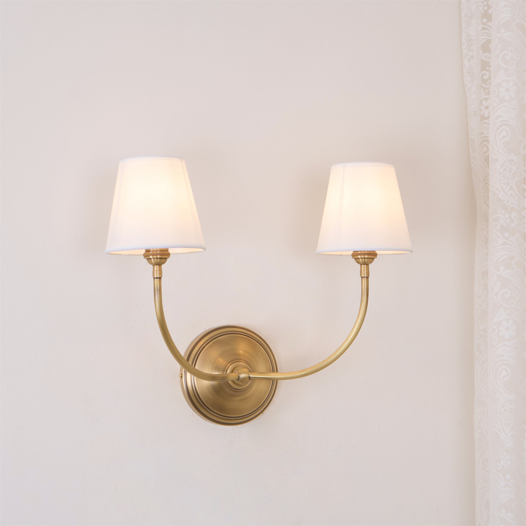 Gilded Ember Globe Wall Sconce – Brass Finish Ambient Glow Soft Shade LED Wall Light Premium Interiors