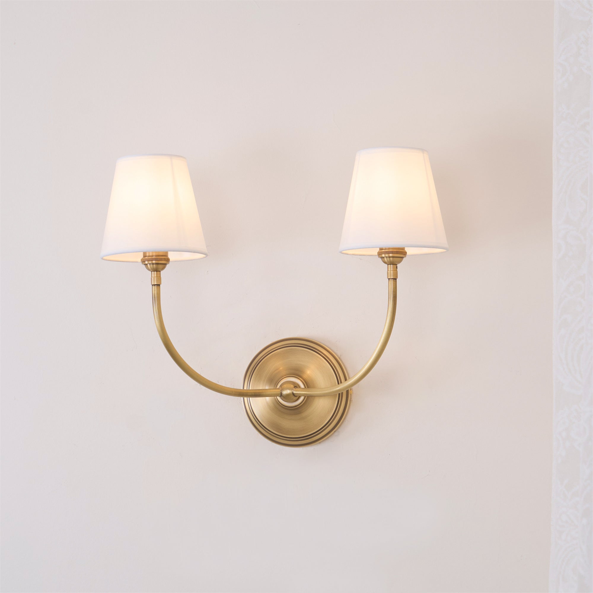 Gilded Ember Globe Wall Sconce – Brass Finish Ambient Glow Soft Shade LED Wall Light Premium Interiors