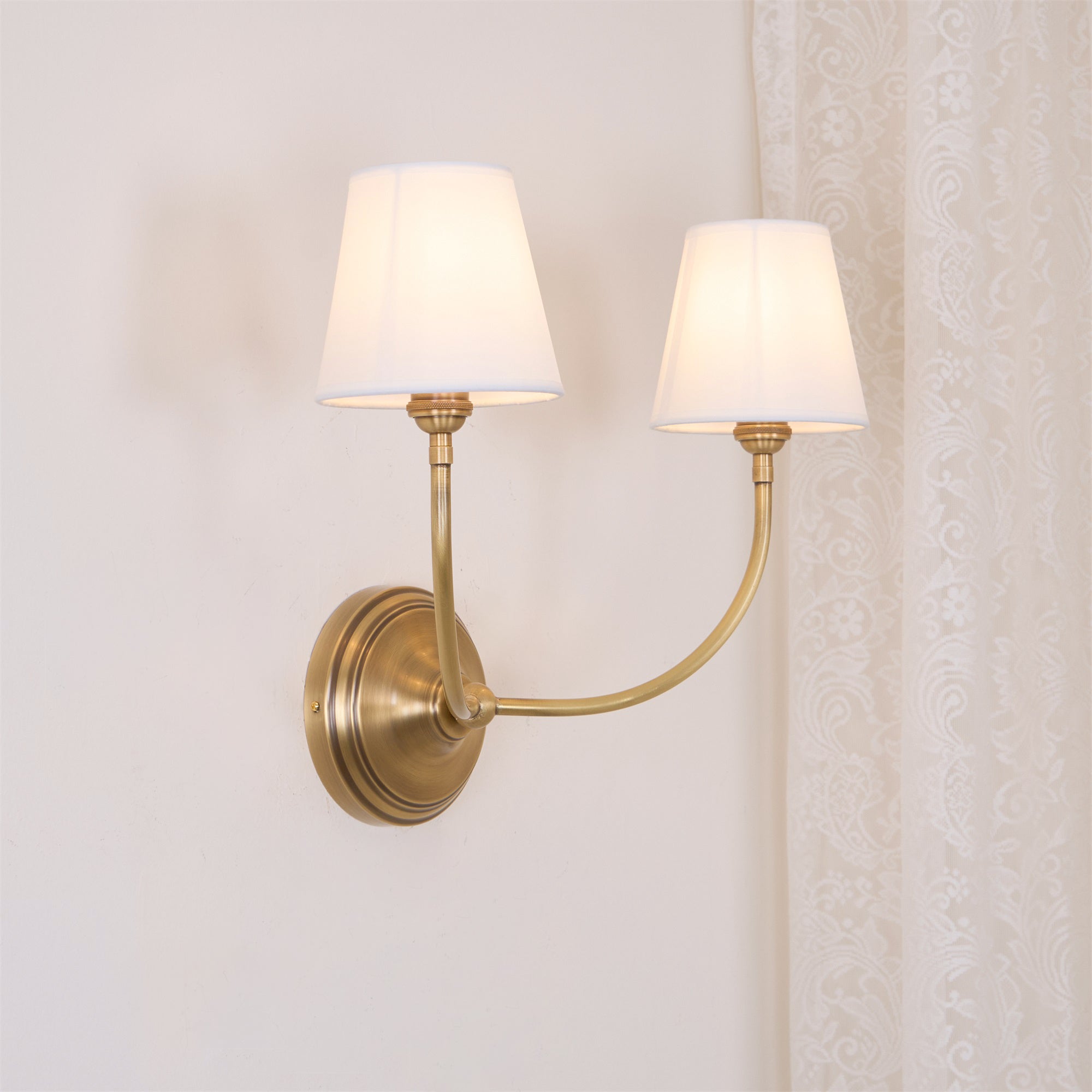 Gilded Ember Globe Wall Sconce – Brass Finish Ambient Glow Soft Shade LED Wall Light Premium Interiors