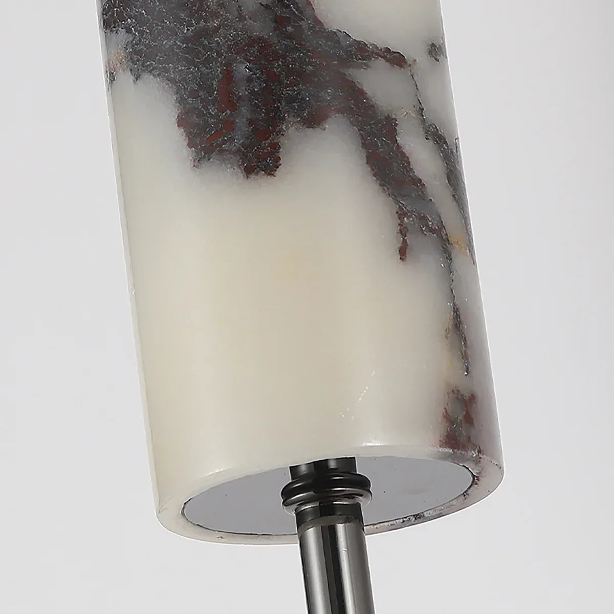 Ivory Marble Cylinder Wall Light - Marble Cylinder Iron Structure Bold Wall Sconce