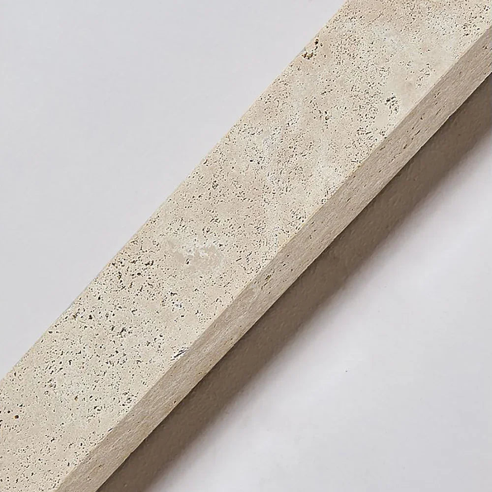Travertine Sphere Wall Sconce - Vertical Travertine Stone Modern Wall Lighting