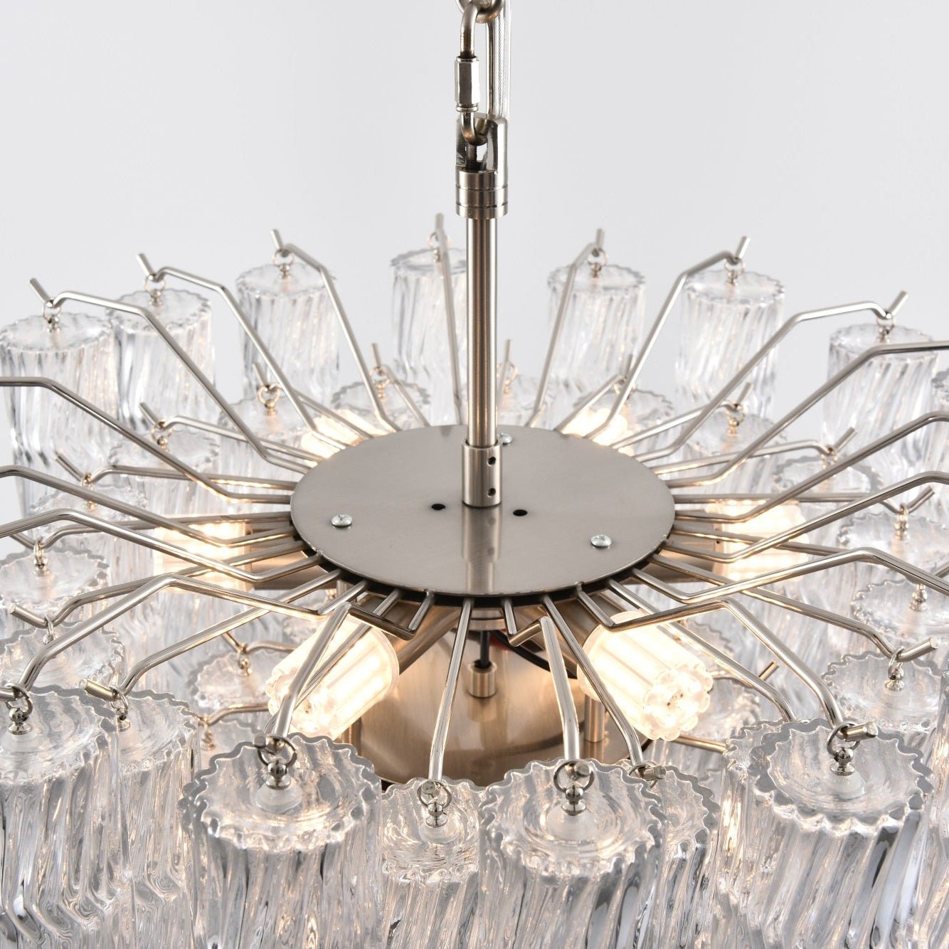 Cascara Tiered Chandelier – Glass Crystal Pendant Light Dining Room Living Room Decorative Lighting