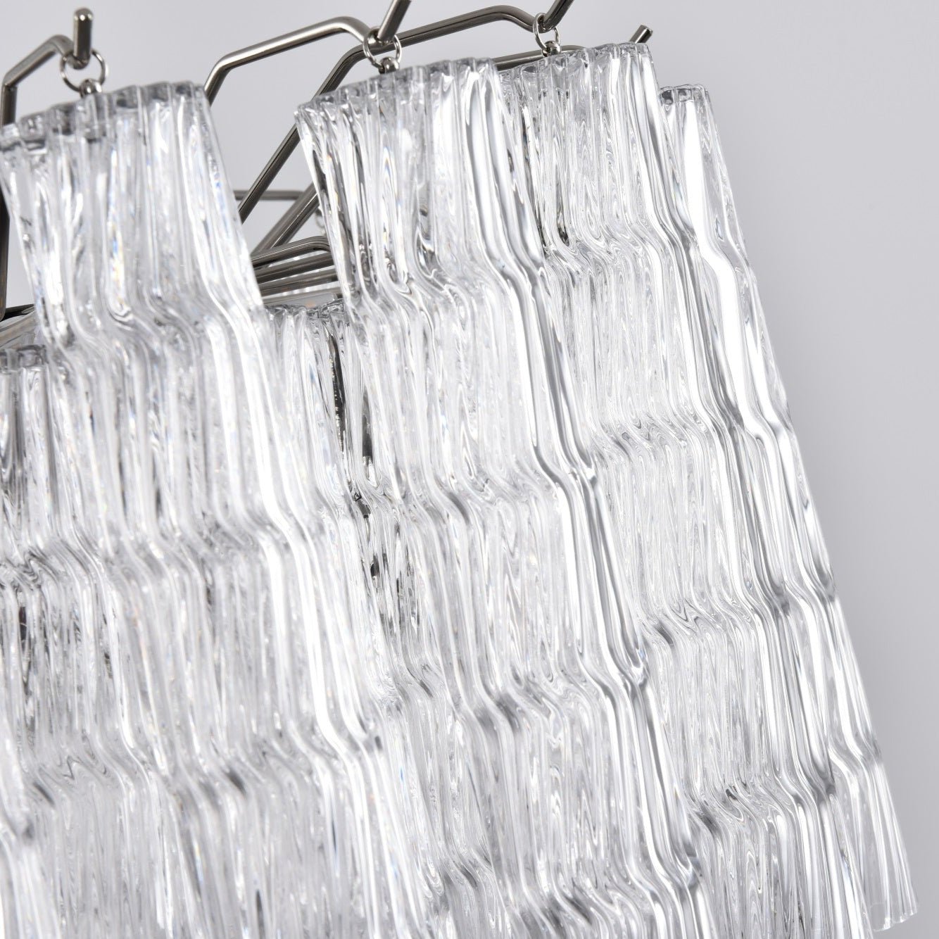 Cascara Tiered Chandelier – Glass Crystal Pendant Light Dining Room Living Room Decorative Lighting