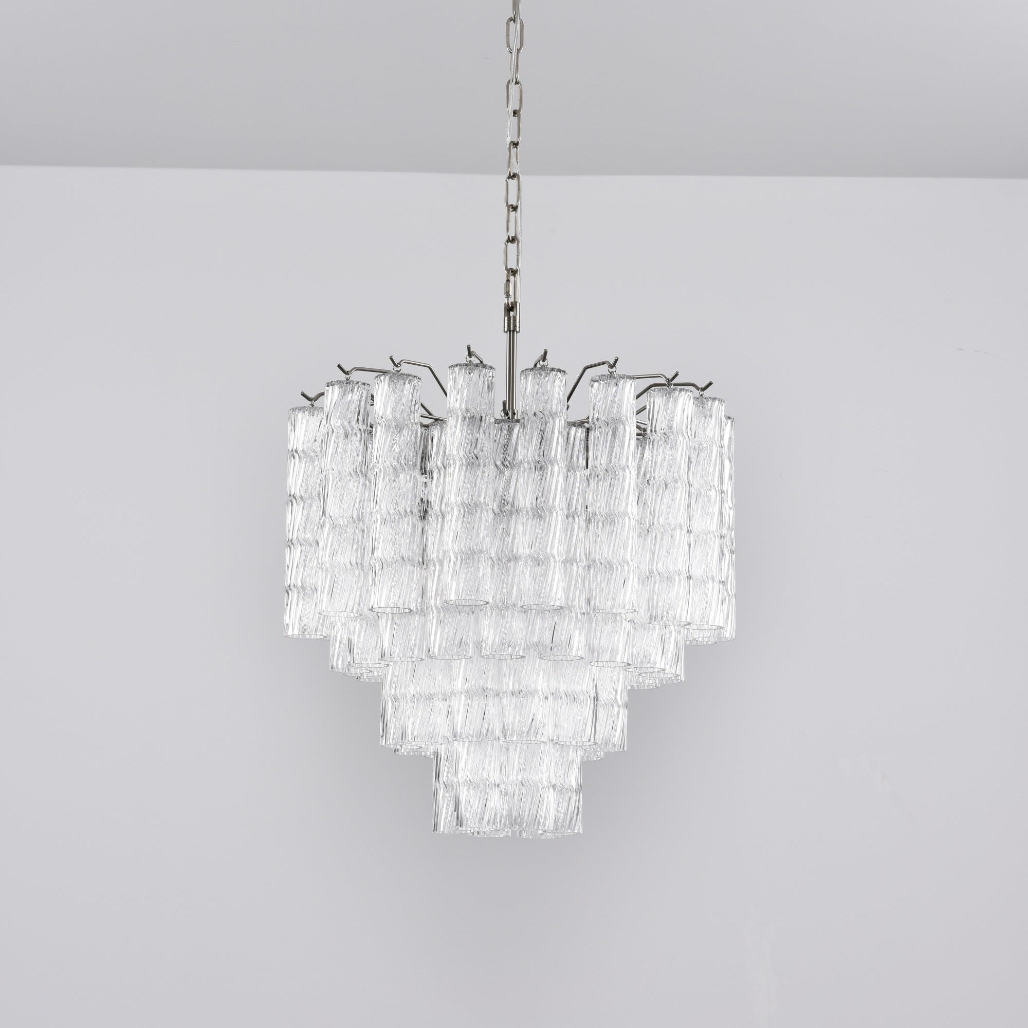 Cascara Tiered Chandelier – Glass Crystal Pendant Light Dining Room Living Room Decorative Lighting