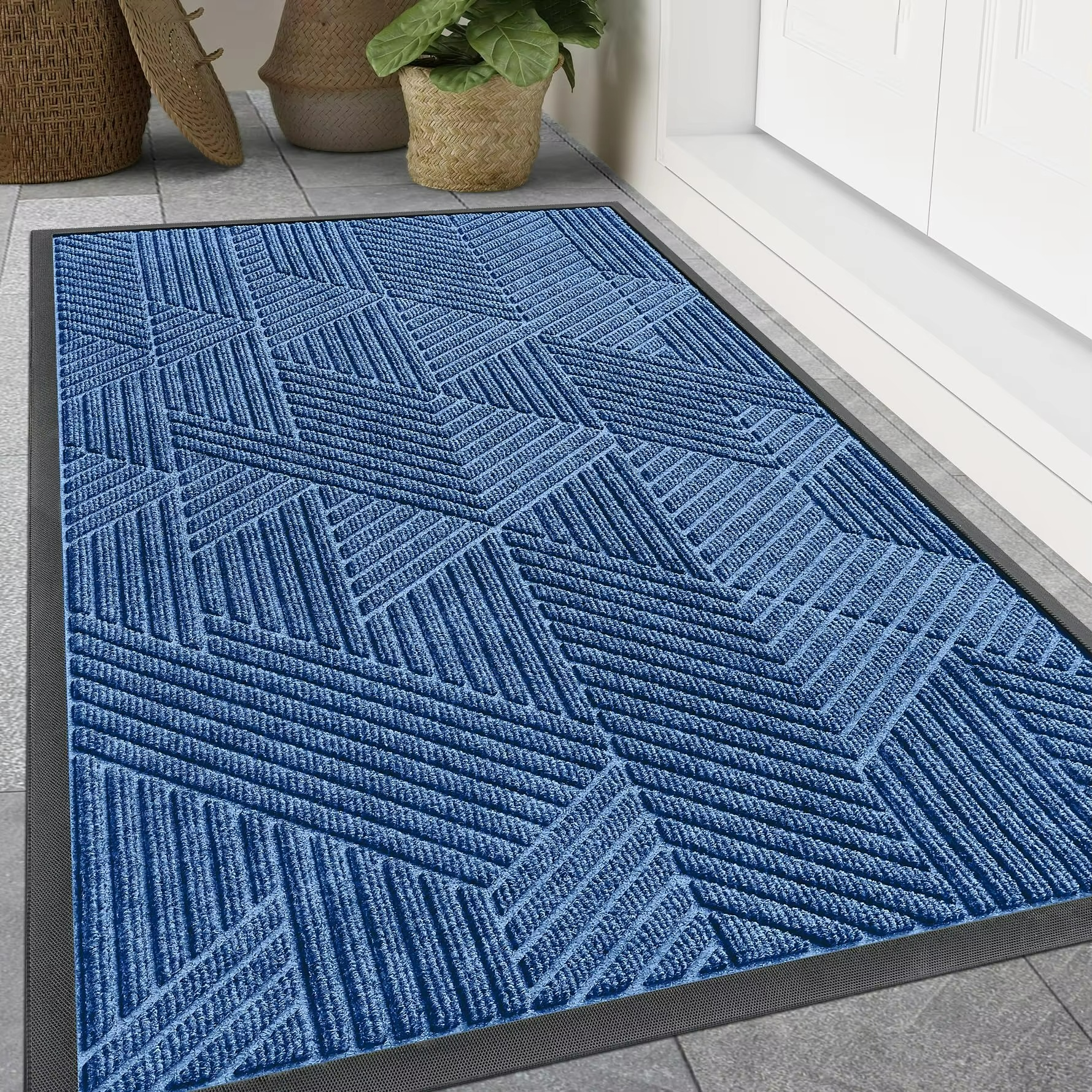 Gridlock Entry Mat – Heavy Duty Indoor Outdoor Door Mat Entryway Entrance Floor Rug Moisture Control