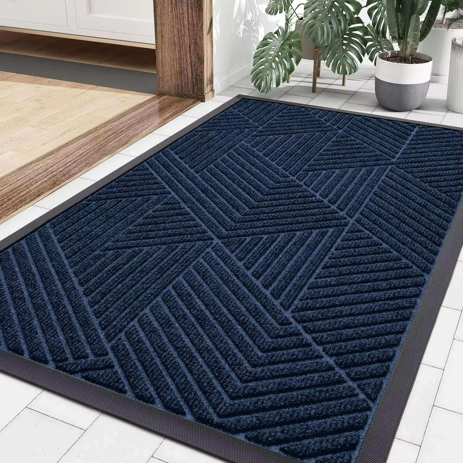Gridlock Entry Mat – Heavy Duty Indoor Outdoor Door Mat Entryway Entrance Floor Rug Moisture Control