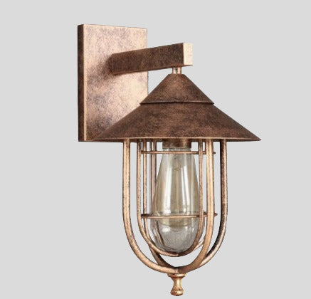 Lantern Utility Wall Sconce – Aluminum Clear Glass Wall Lighting Fixture