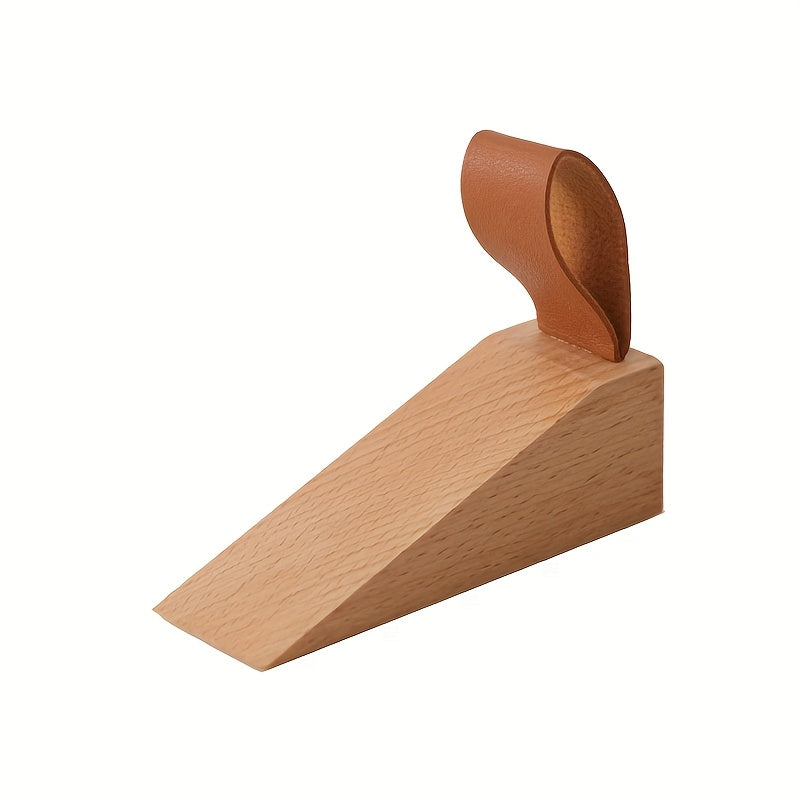 Straton Wedge Doorstop – Modern Wood Floor Mounted Door Stopper Decorative Hardware Non-Slip Heavy Duty