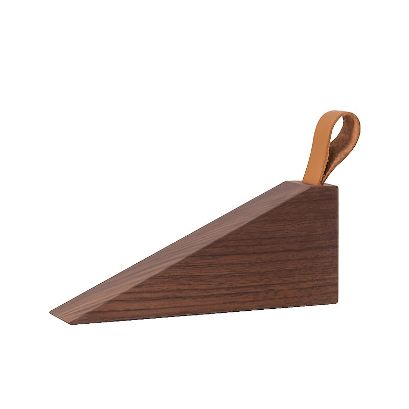 Straton Wedge Doorstop – Modern Wood Floor Mounted Door Stopper Decorative Hardware Non-Slip Heavy Duty