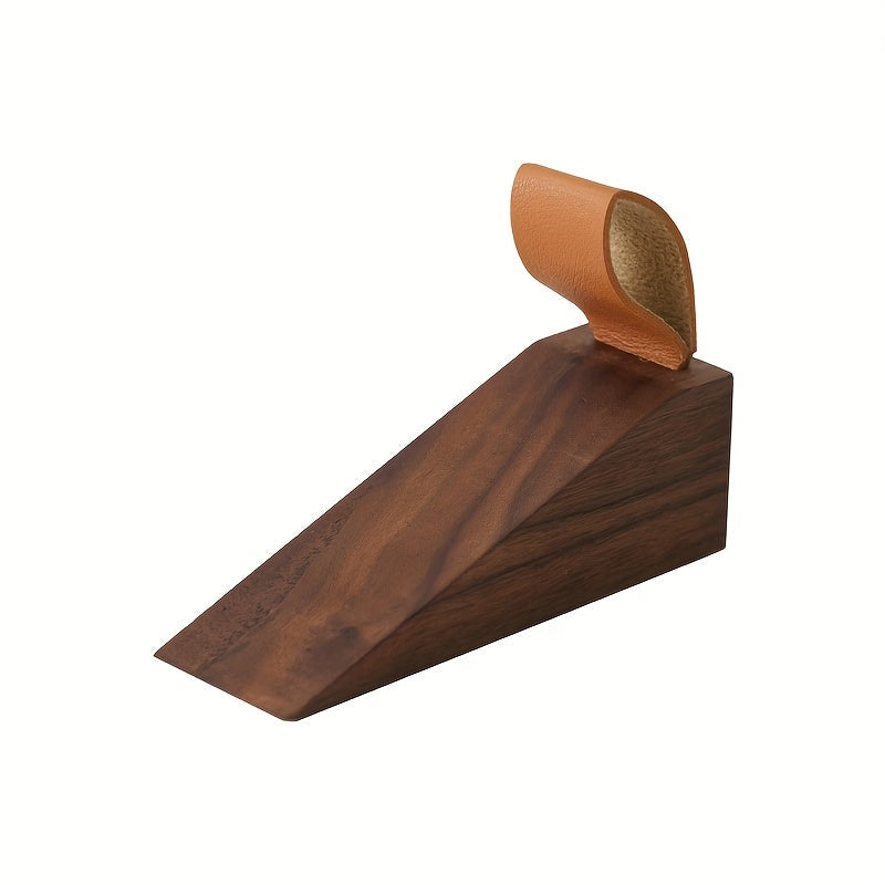 Straton Wedge Doorstop – Modern Wood Floor Mounted Door Stopper Decorative Hardware Non-Slip Heavy Duty