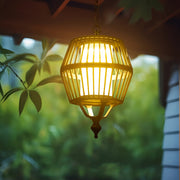 Vintage Cage Hanging Pendant Light – Waterproof LED Outdoor Balcony Patio Fixture