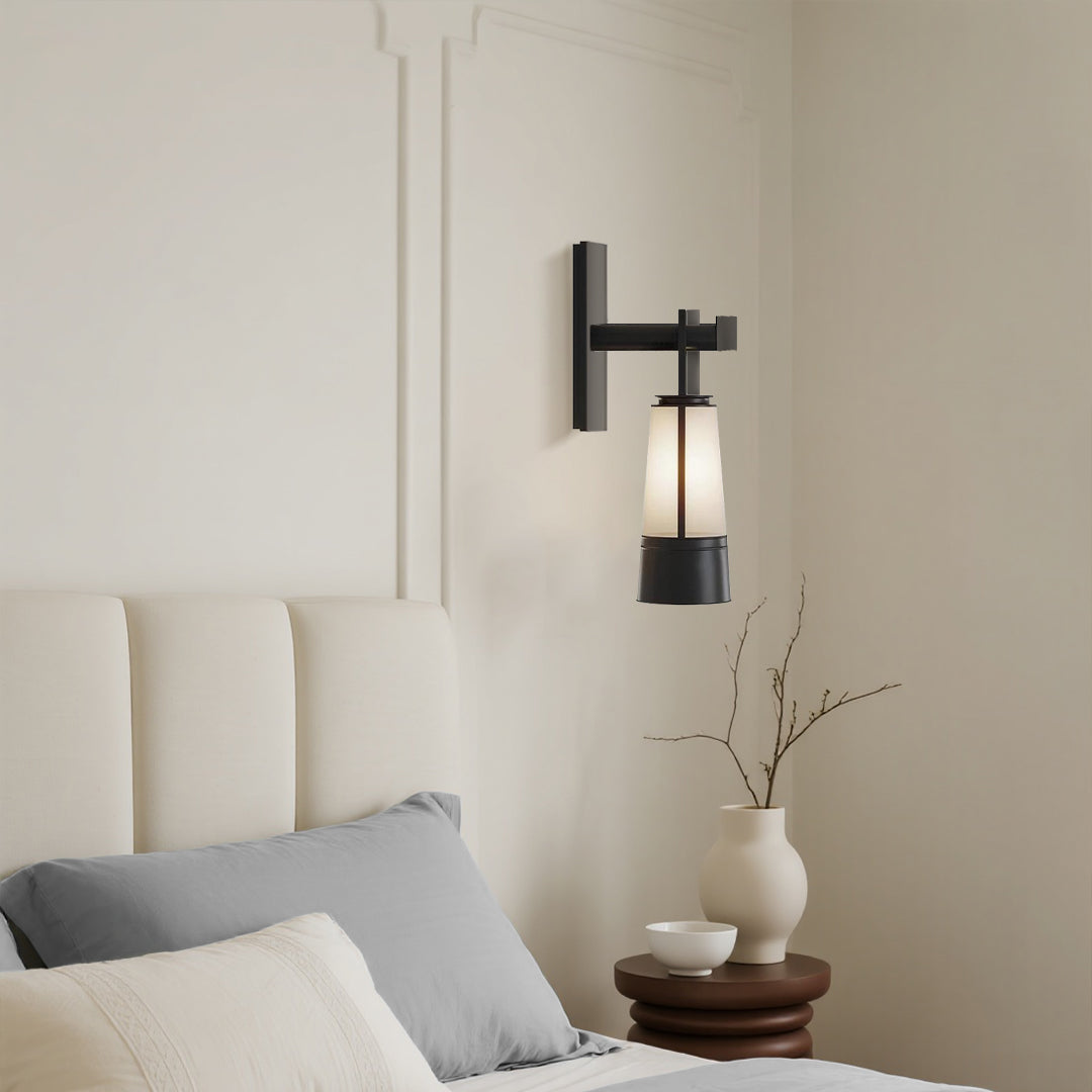 Arden Tapered Glass Wall Lamp – Modern Hanging Interior Wall Lighting Fixture