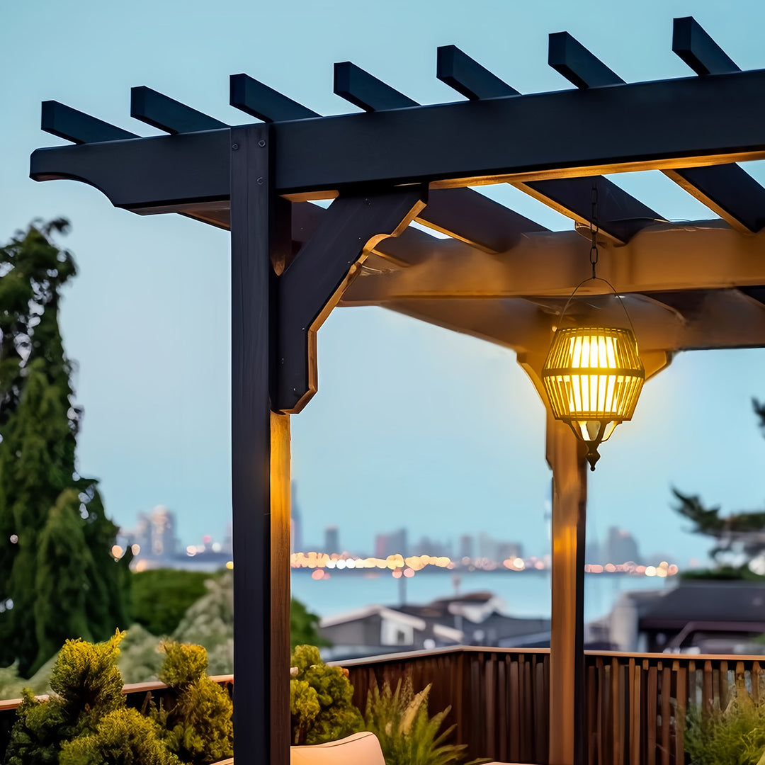 Vintage Cage Hanging Pendant Light – Waterproof LED Outdoor Balcony Patio Fixture