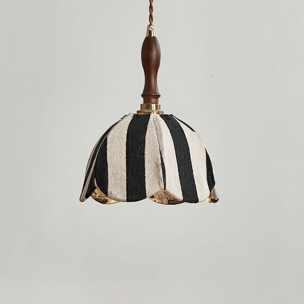 Tulip Stripe Pendant Lamp – Art Deco Stripe Pendant Lighting Fixture