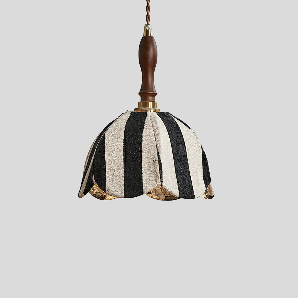 Tulip Stripe Pendant Lamp – Art Deco Stripe Pendant Lighting Fixture