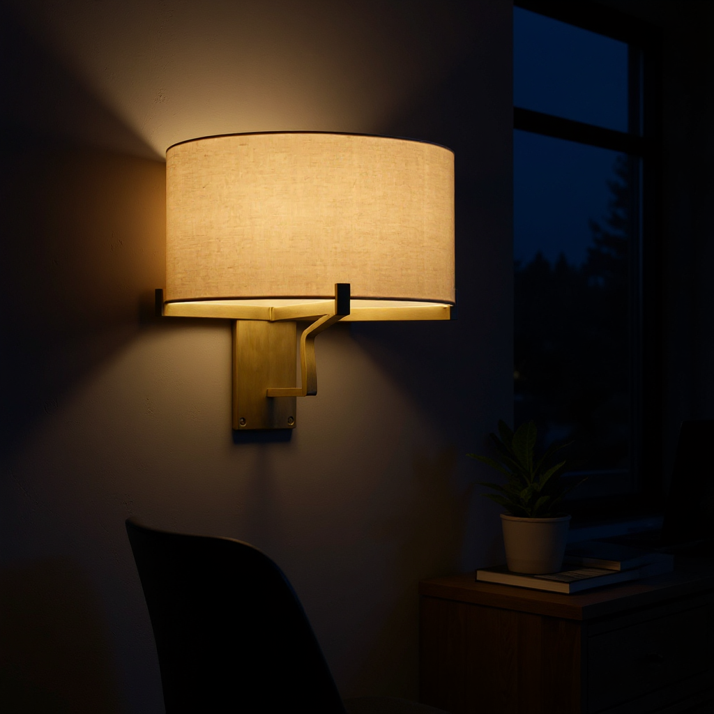 Paulin Drum Swing Sconce – Adjustable Drum Shade Wall Lighting Fixture