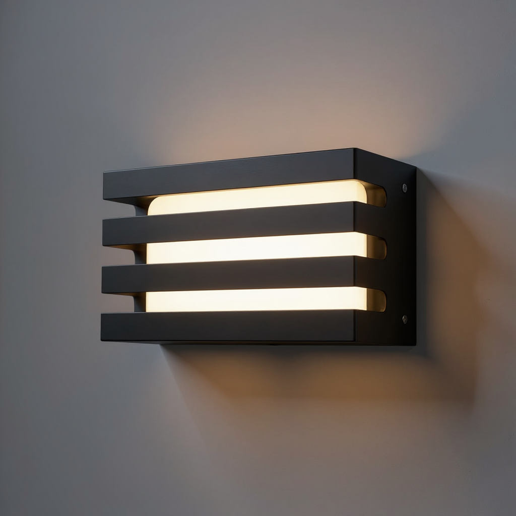 Strata Louvered Wall Lamp – LED Outdoor Architectural Wall Lighting Fixture