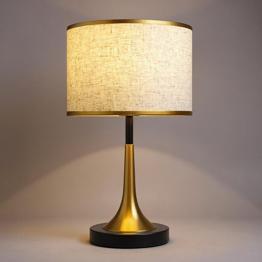 Modern Gold Trumpet Table Lamp – Elegant Bedside Accent Light