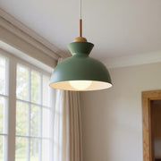 Scandinavian Wood Accent Pendant Light – Modern Minimalist LED Ceiling Fixture