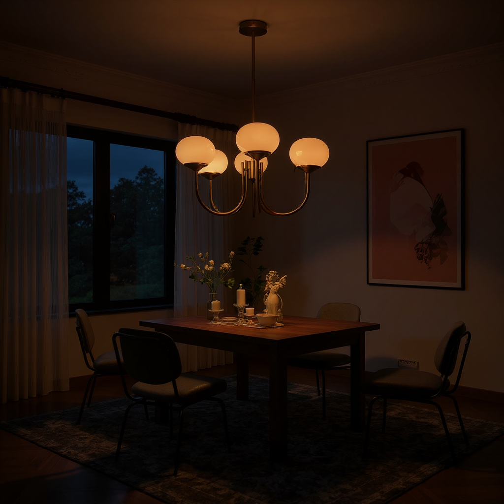 Blush Halo Chandelier Light – Glass Dome Ceiling Chandelier Lighting Fixture